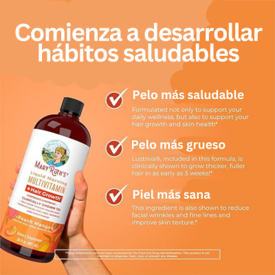 MaryRuth Multivitaminico Liquido - Crecimiento del cabello