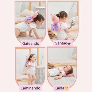 Mochila con Cojín Protector para la Cabeza del Bebé Pequeño