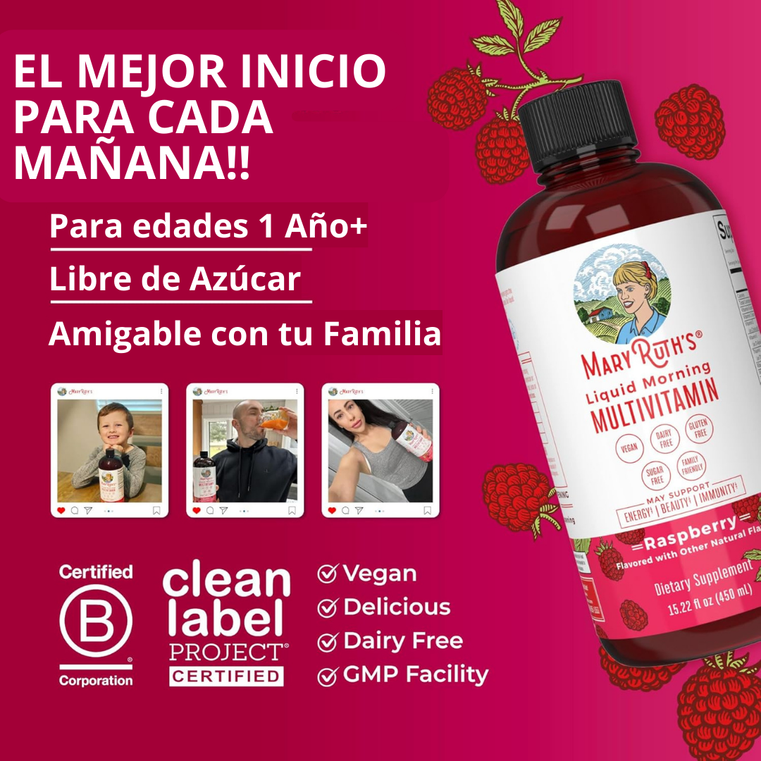 🔖50% Descuento🔖MaryRuth's Multivitamínico líquido - Refuerza tus defensas y recupera tu energía