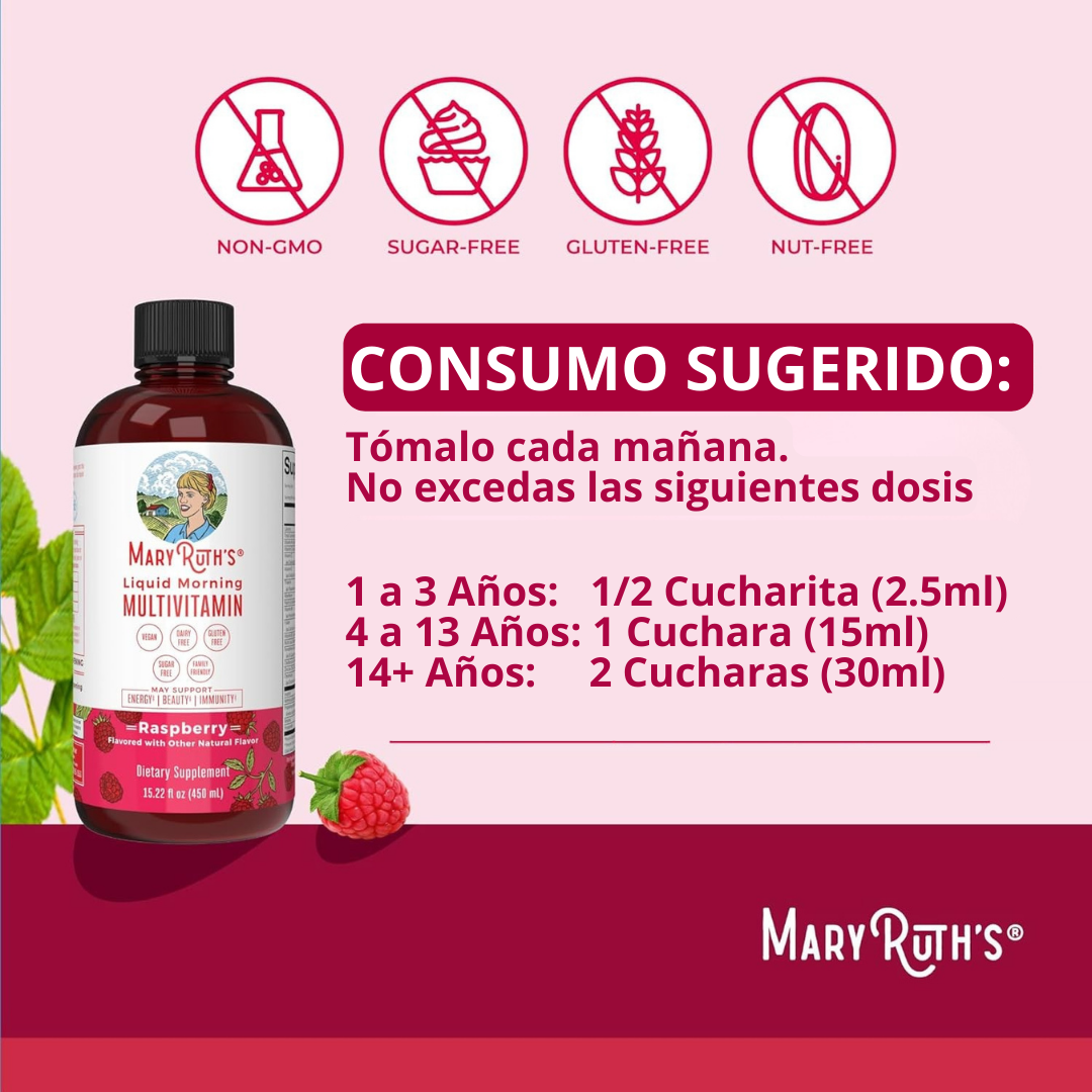 🔖50% Descuento🔖MaryRuth's Multivitamínico líquido - Refuerza tus defensas y recupera tu energía