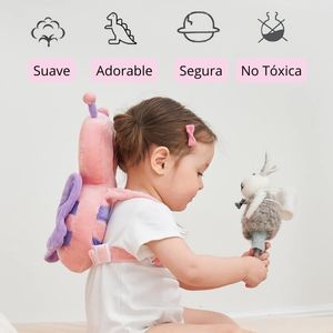 Mochila con Cojín Protector para la Cabeza del Bebé Pequeño